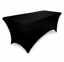 Pokrowiec na stół prostokątny (czarny, 180 cm)